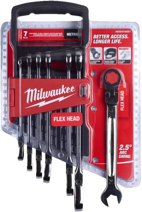 Набір рожково-накидних ключів Milwaukee MAX BITE 7 шт. (4932478557)