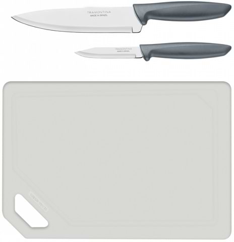 Набір ножів Tramontina Plenus Grey 3 пр. (23498/614)
