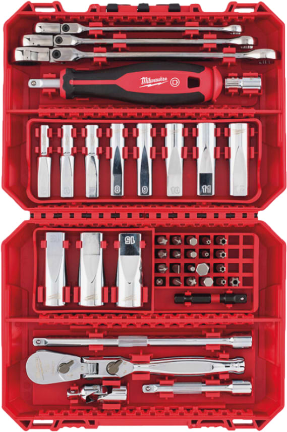 Набор торцевых головок Milwaukee с трещоткой 1/4" 42 шт. (4932498382)