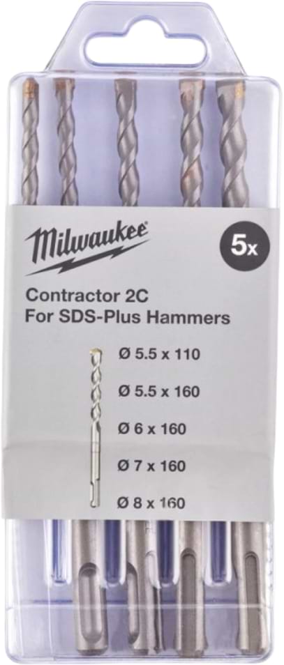 Набір бурів Milwaukee SDS-PLUS Contractor 5 шт. (4932471243)
