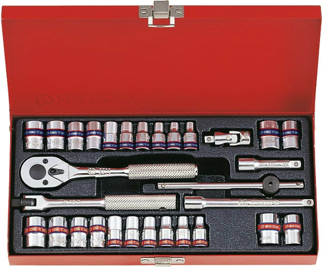 Набір торцевих голівок KING TONY 1/4" 30 шт. (2030CR)