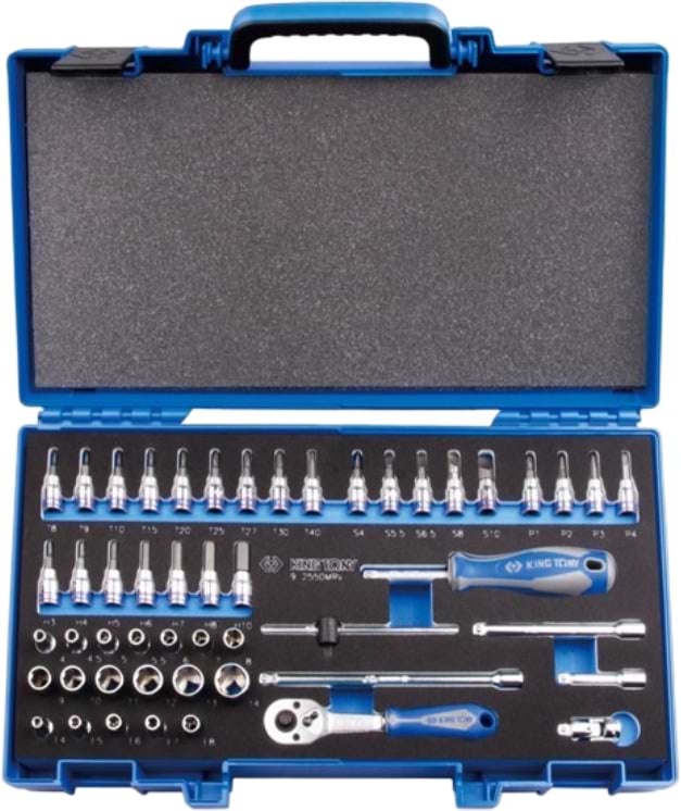 Набір торцевих голівок KING TONY 1/4" 50 шт. (2550MRV)