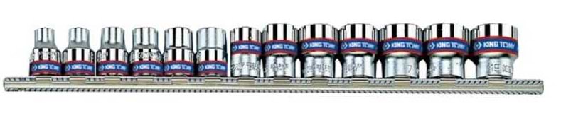 Набір торцевих голівок KING TONY 3/8" 1/4"- 13/16" 13 шт. (3013SR)