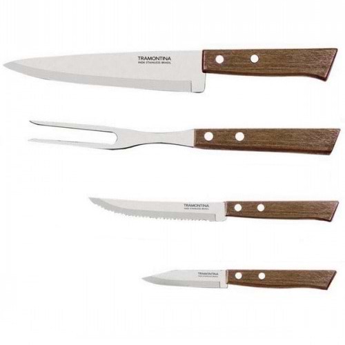 Набір ножів Tramontina Tradicional 4 пр (3ножа, вилка д/м'яса) (22299/019) - Фото 1