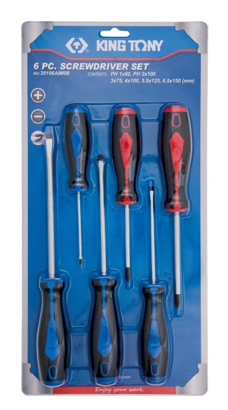 Набор отверток KING TONY 6 шт. (30106AMRB)