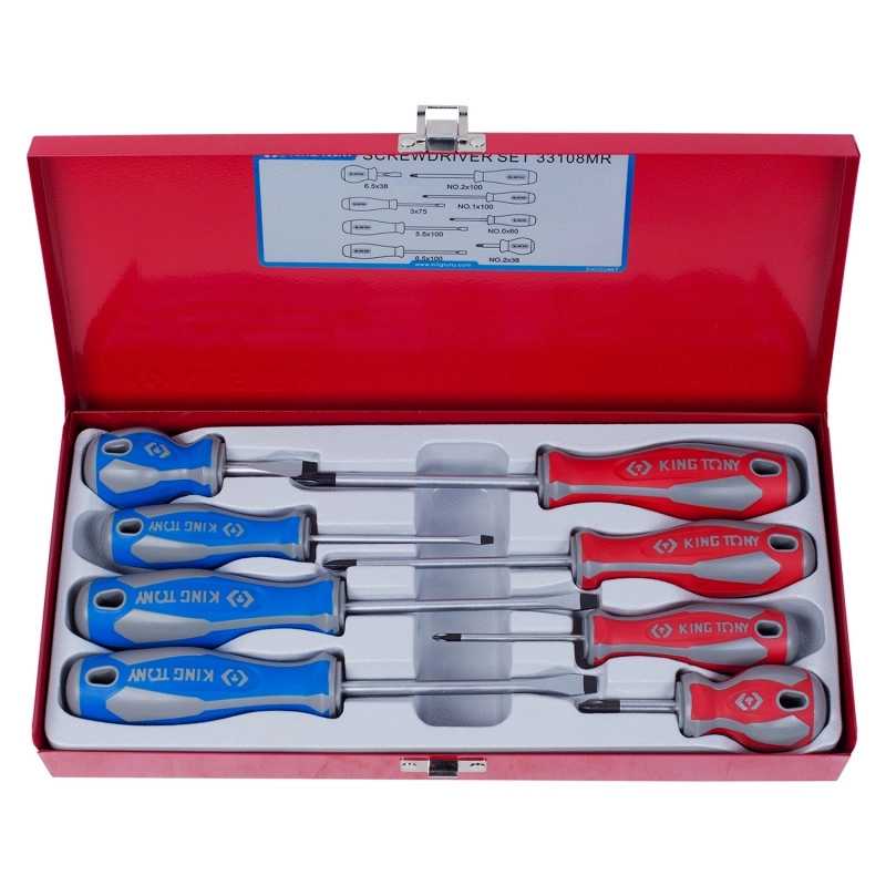 Набір викруток KING TONY 8 шт. (33108MR)