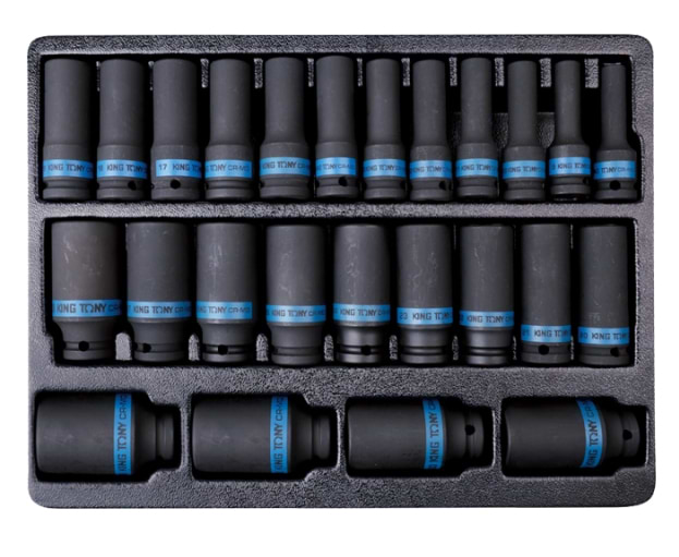 Набір торцевих голівок KING TONY 1/2" 25 шт. (9-4435MP)