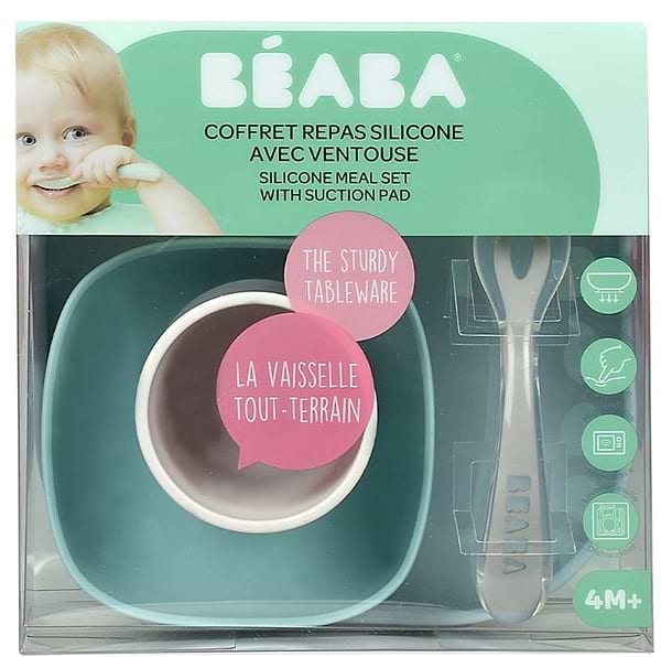 Фото - Набір дитячий Beaba Blue/Gray 4 пр. (913472)