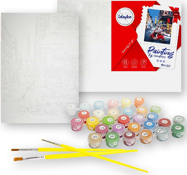 Фото - Картина за номерами Ideyka "Дівчина з перловою сережкою © Ян Вермер" 40x50 см (KHO4817)