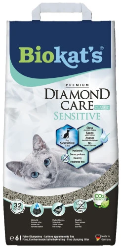 Наповнювач бентонітовий Biokat's Dimond Care Sensitive Classic 6 л (4002064613901)