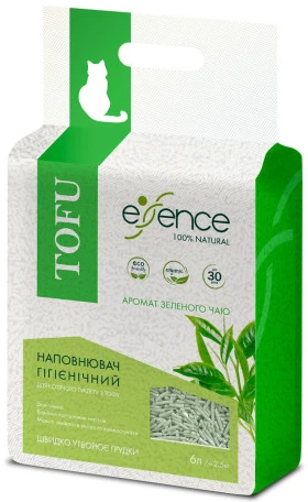 Наповнювач соєвий Essence з тофу з ароматом зеленого чаю гранула 2 мм 6 л (4820261920017)