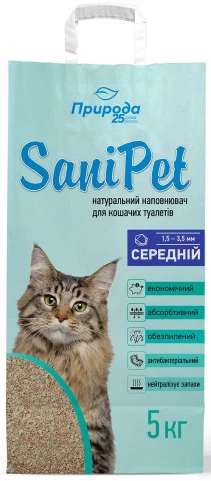 Наповнювач бентонітовий Природа Sani Pet 5 кг (4823082407811)