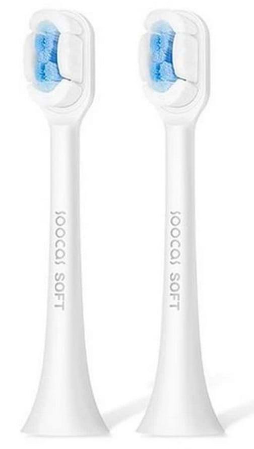 Фото - Насадка для зубної щітки Soocas SOFT Cloud-Feeling Brush Head for X1 / X3 / X5 White 2 шт. (BH01W)