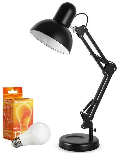 Настольная лампа Євросвітло Ridy-027 CL-01 E27 + LED лампа 12 Вт (000060852)