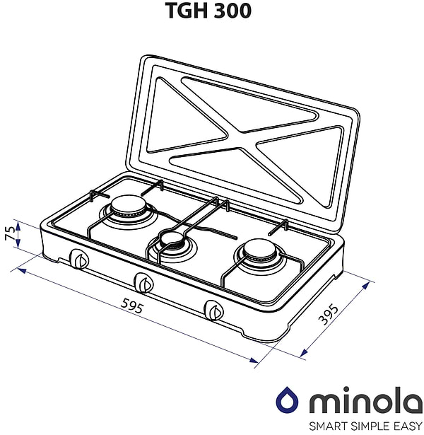 Фото - Плита газова настільна Minola TGH 300 BR