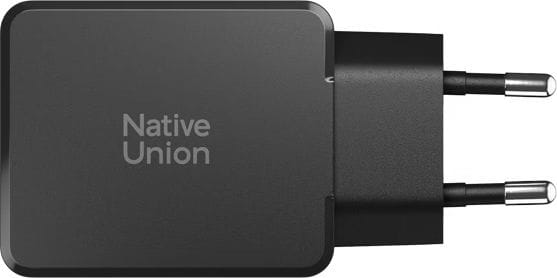 Сетевое зарядное устройство Native Union Pocket GaN Charger PD 65W Dual USB-C Port Black (POCK-PD65-BLK-EU)