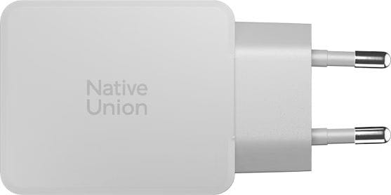 Сетевое зарядное устройство Native Union Pocket GaN Charger PD 65W Dual USB-C Port White (POCK-PD65-WHT-EU)