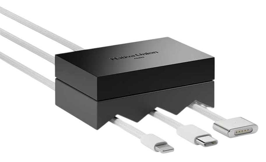 Органайзер для хранения кабелей Native Union Weighter Triple Channel Black (CBWEIG-TRI-BLK)