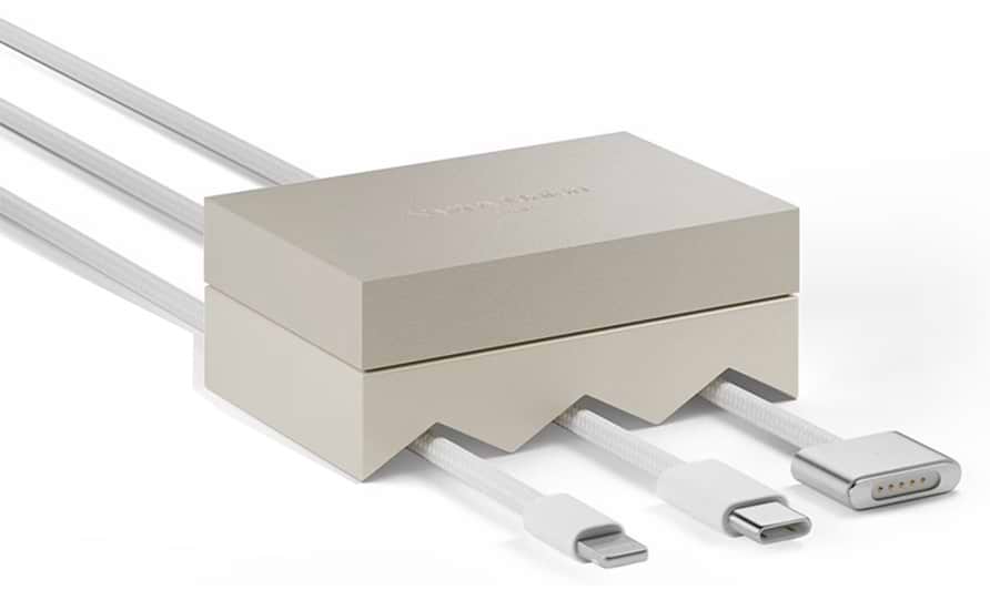 Органайзер для хранения кабелей Native Union Weighter Triple Channel Sandstone (CBWEIG-TRI-SAN)