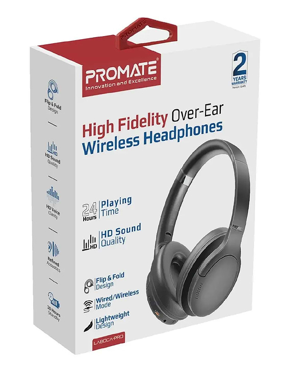 Фото - Наушники накладные беспроводные Promate laboca-pro.black