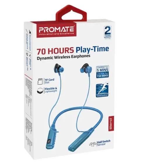 Фото - Навушники вкладиші бездротові Promate blend.blue