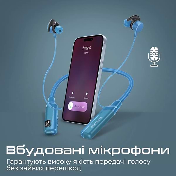 Фото - Навушники вкладиші бездротові Promate blend.blue