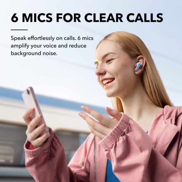 Фото - Наушники вкладыши беспроводные TWS Anker SoundCore Liberty 4 NC Light Blue (A3947G61)