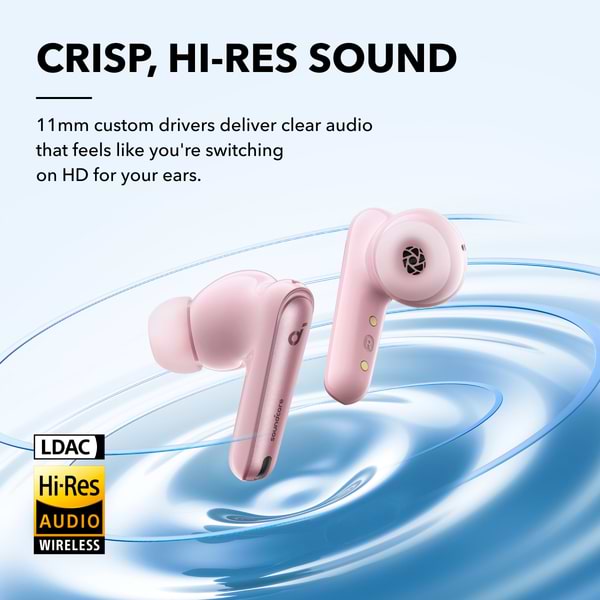 Фото - Навушники вкладиші бездротові TWS Anker SoundCore Liberty 4 NC Pastel Pink (A3947G51)