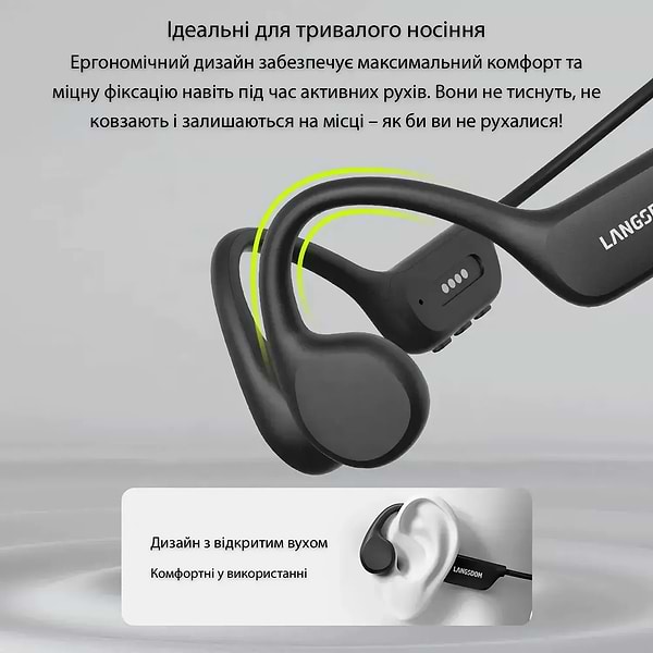 Фото - Навушники вкладиші бездротові Langsdom Open Ear Sport BE17