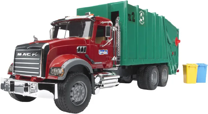 Наземная спецтехника BRUDER Мусоровоз Mack Granite (02812)