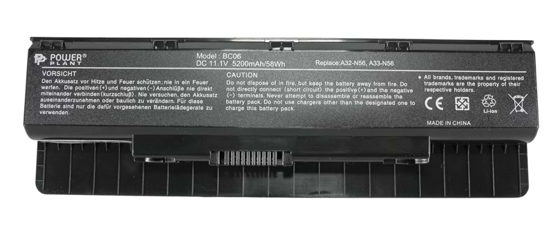 Аккумулятор для ноутбука PowerPlant ASUS N46 (A32-N56) 11.1V 5200mAh (NB00000233)
