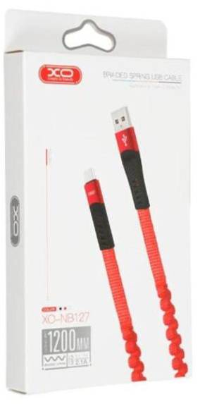 Фото - Кабель XO Type-C NB127 Spring 2.1A/1.2m Red (NB127-M-RD)