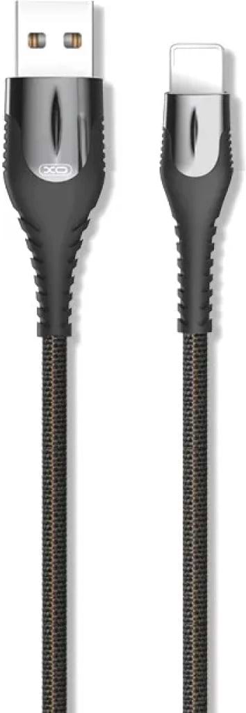 Кабель синхронізації даних XO lightning NB138 Lamp Zinc Alloy 2A/1m Black (NB138-L-1-BK)