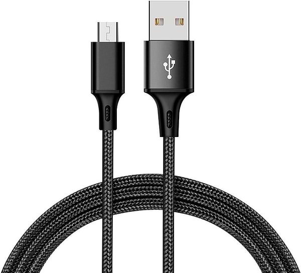 Фото - Кабель синхронізації даних XO microUSB NB143 Braided 1.5A/2m Black (NB143-M2-BK)