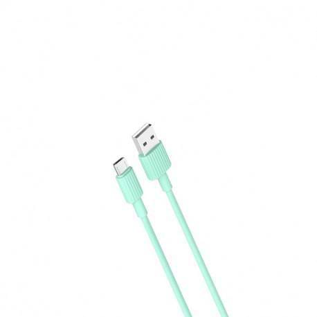 Кабель синхронізації даних XO microUSB NB156 2.4A/1m Green (NB156-M-GR)