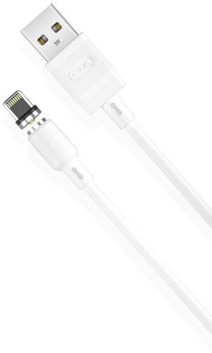 Кабель синхронізації даних XO Lightning NB187 PVC Magnetic 2.1A/1m White (NB187-L-1-WH)