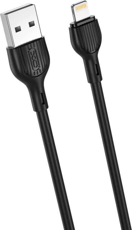 Кабель синхронізації даних XO Lightning NB200 2.1A/2m Black (NB200-L2-BK)