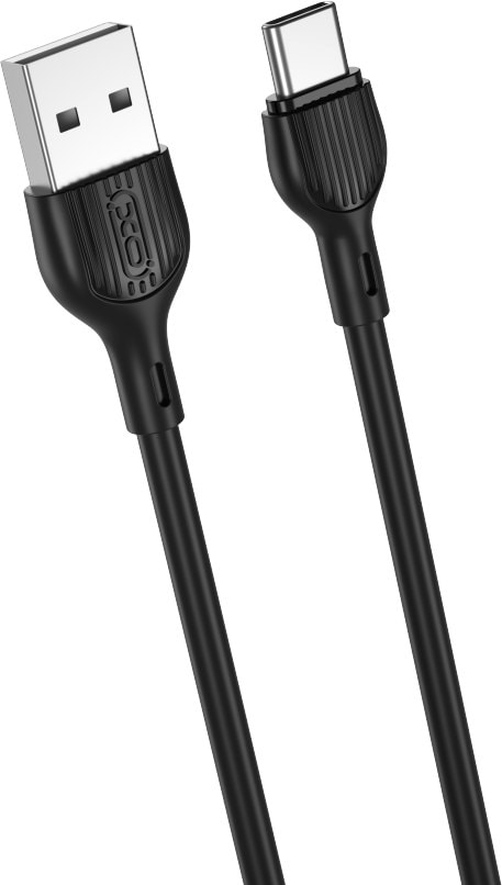 Кабель синхронізації даних XO Type-C NB200 2.1A/2m Black (NB200-TC-BK) - Фото 1