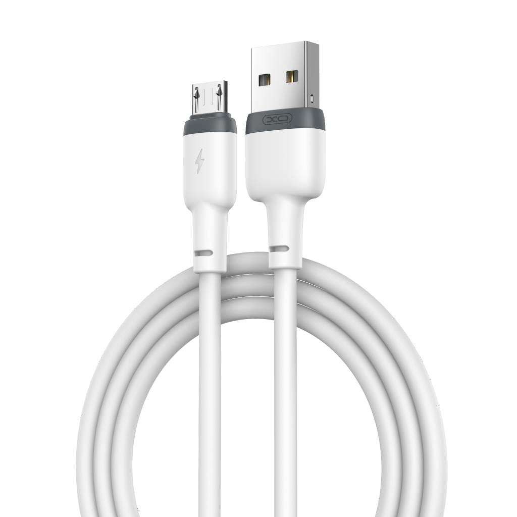 Кабель синхронізації даних XO microUSB NB208 Liquid Silicone 2.1A/1m White (NB208-M-WH)