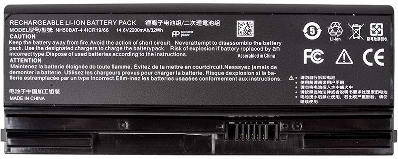 Акумулятор для ноутбука PowerPlant HASEE Z7M-CT (NH50BAT) 14.6V 2200mAh (NB400218)