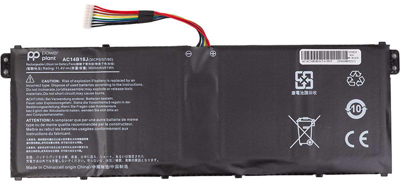 Акумулятор для ноутбука PowerPlant ACER Aspire 7 A715 (AC14B18J) 11.4V 3600mAh (NB410279)