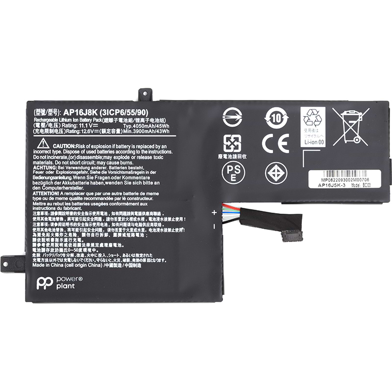 Аккумулятор для ноутбука PowerPlant ACER Chromebook 11 C731 (AP16J8K) 11.1V 4050mAh (NB410644)