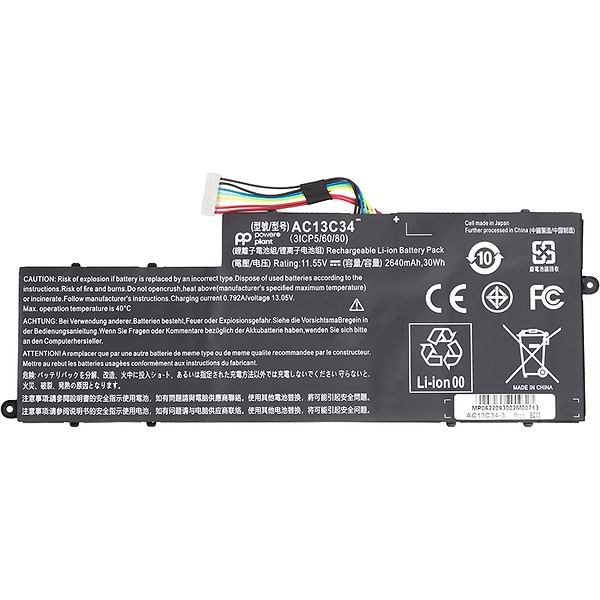 Фото - Аккумулятор для ноутбука PowerPlant ACER Aspire V5-122P (AC13C34) 11.55V 2640mAh (NB410651)