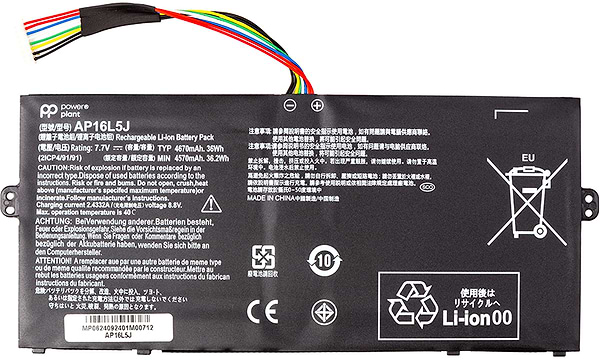 Фото - Аккумулятор для ноутбука PowerPlant ACER Switch 3 SW312-31P (AP16L5J) 7.7V 4670mAh (NB410781)