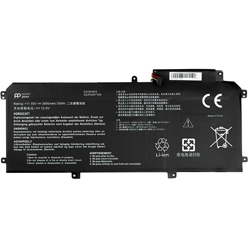 Аккумулятор для ноутбука PowerPlant Asus Zenbook UX330 (C31N1610) 11.55V 3000mAh (NB431168)