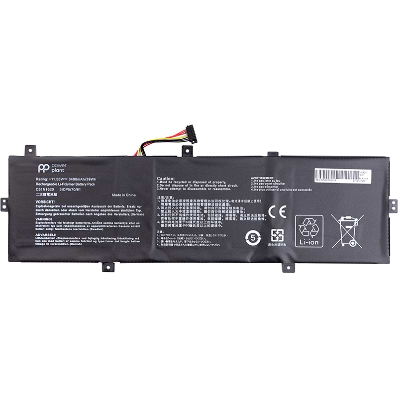 Аккумулятор для ноутбука PowerPlant ASUS Zenbook UX430U (C31N1620) 11.55V 3400mAh (NB431366)