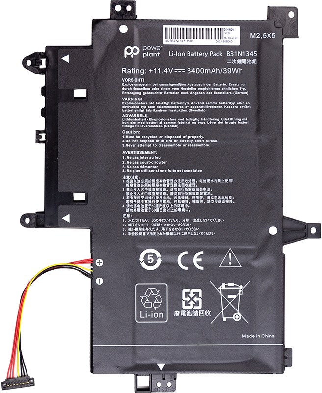 Фото - Акумулятор для ноутбука PowerPlant Asus Transformer Book Flip TP500L (B31N1345) 11.4V 3400mAh (NB431373)