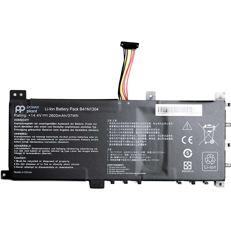 Аккумулятор для ноутбука PowerPlant ASUS V451L (B41N1304) 14.4V 2600mAh (NB431403)