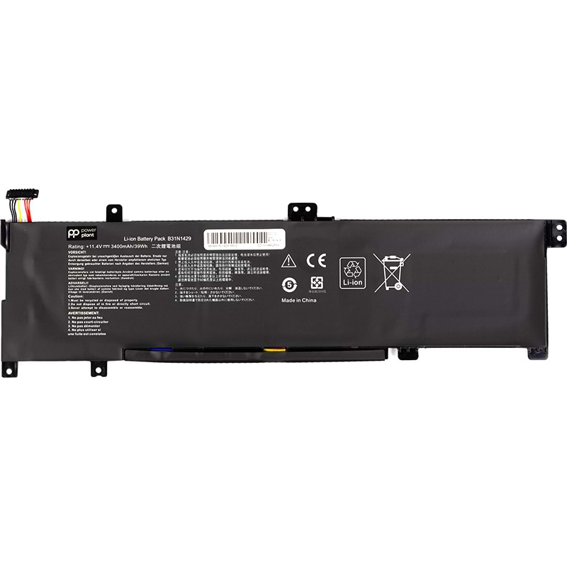 Аккумулятор для ноутбука PowerPlant ASUS Vivobook A501LX (B31N1429) 11.4V 3400mAh (NB431564)