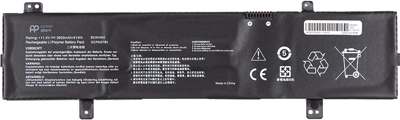 Аккумулятор для ноутбука PowerPlant ASUS VivoBook 15 X505BA (B31N1631) 11.4V 3600mAh (NB431809)